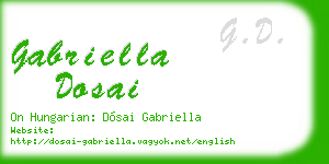 gabriella dosai business card